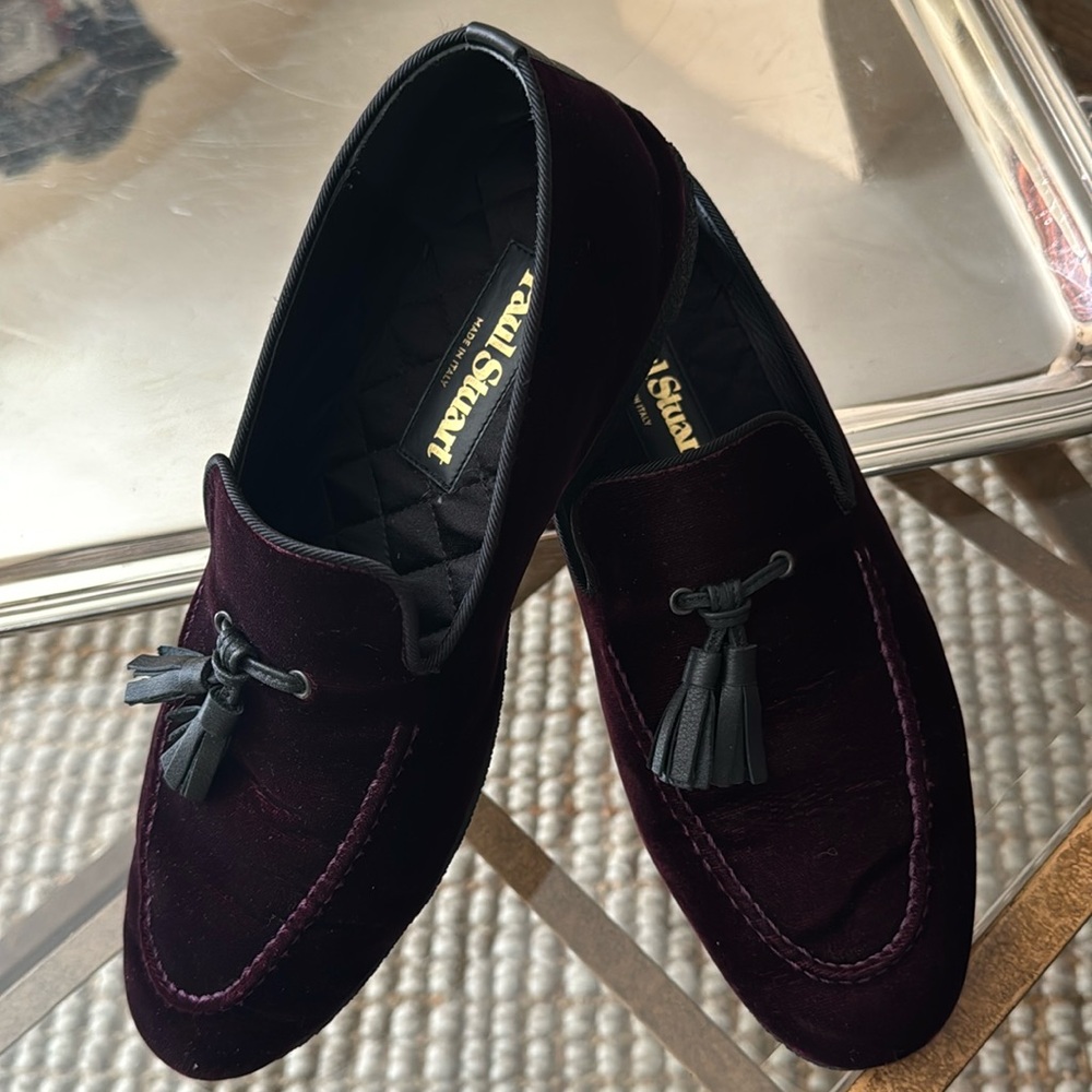 Paul Stuart slip on suede loafers